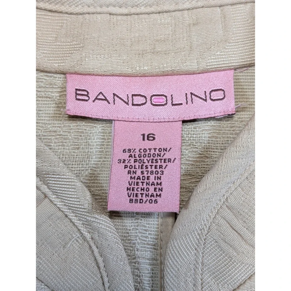 Bandolino Champagne Damask Jacquard Victorian Button Blazer Jacket Womens 16